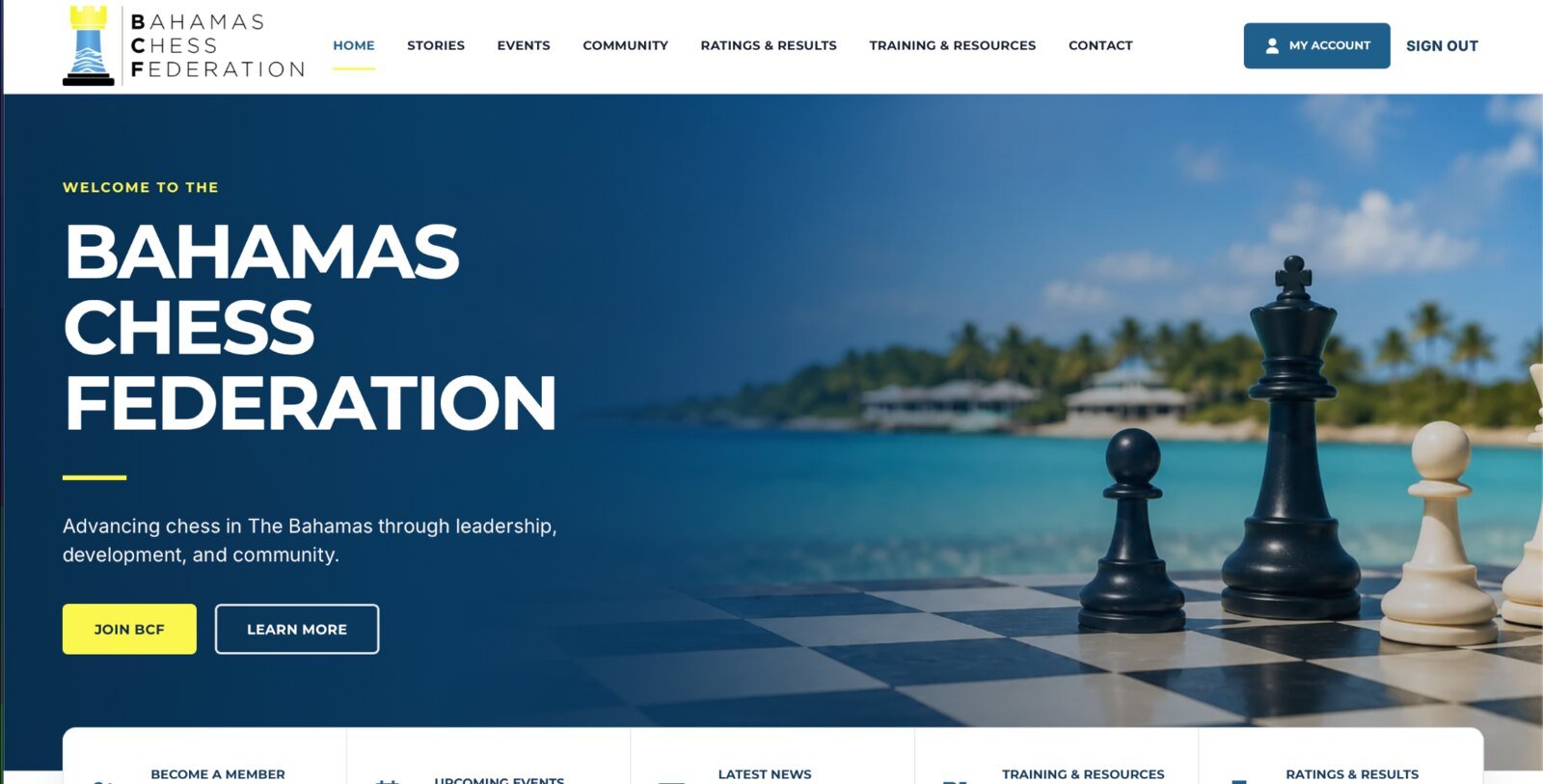 Bahamas Chess Federation website